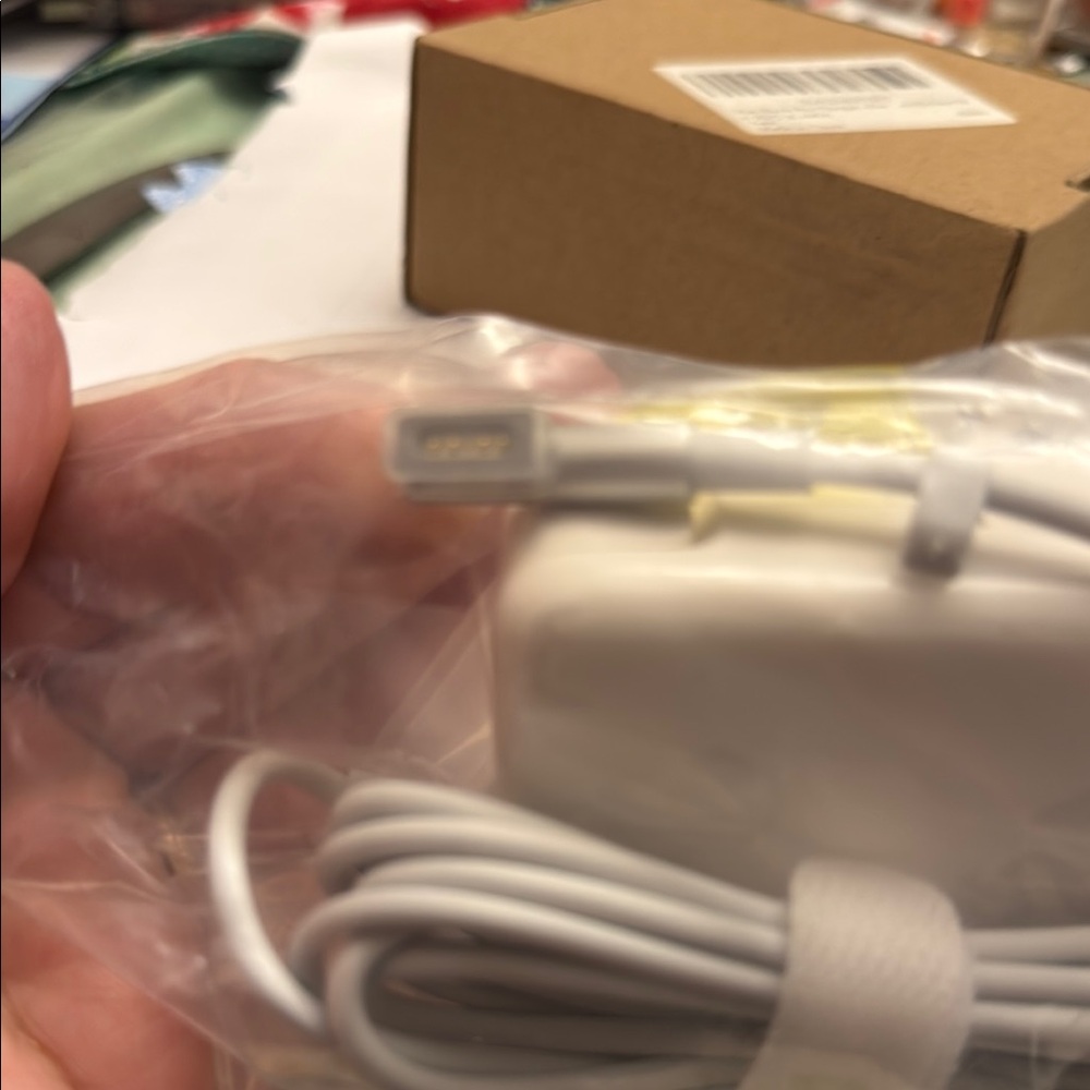 White Power Adapter with Cable - Picture 2 of 3